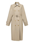 EP YAYING Long Khaki Twill Trench Coat