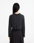 EP YAYING Wool Plaid Skirt