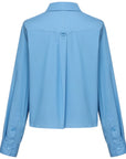YAYING Silk cotton long-sleeved elegant collared shirt
