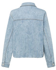 YAYING Textured Lapel Relaxed Workwear Denim Jacket