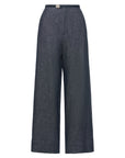 EP YAYING High-Waist Wide-Leg Structured Trousers
