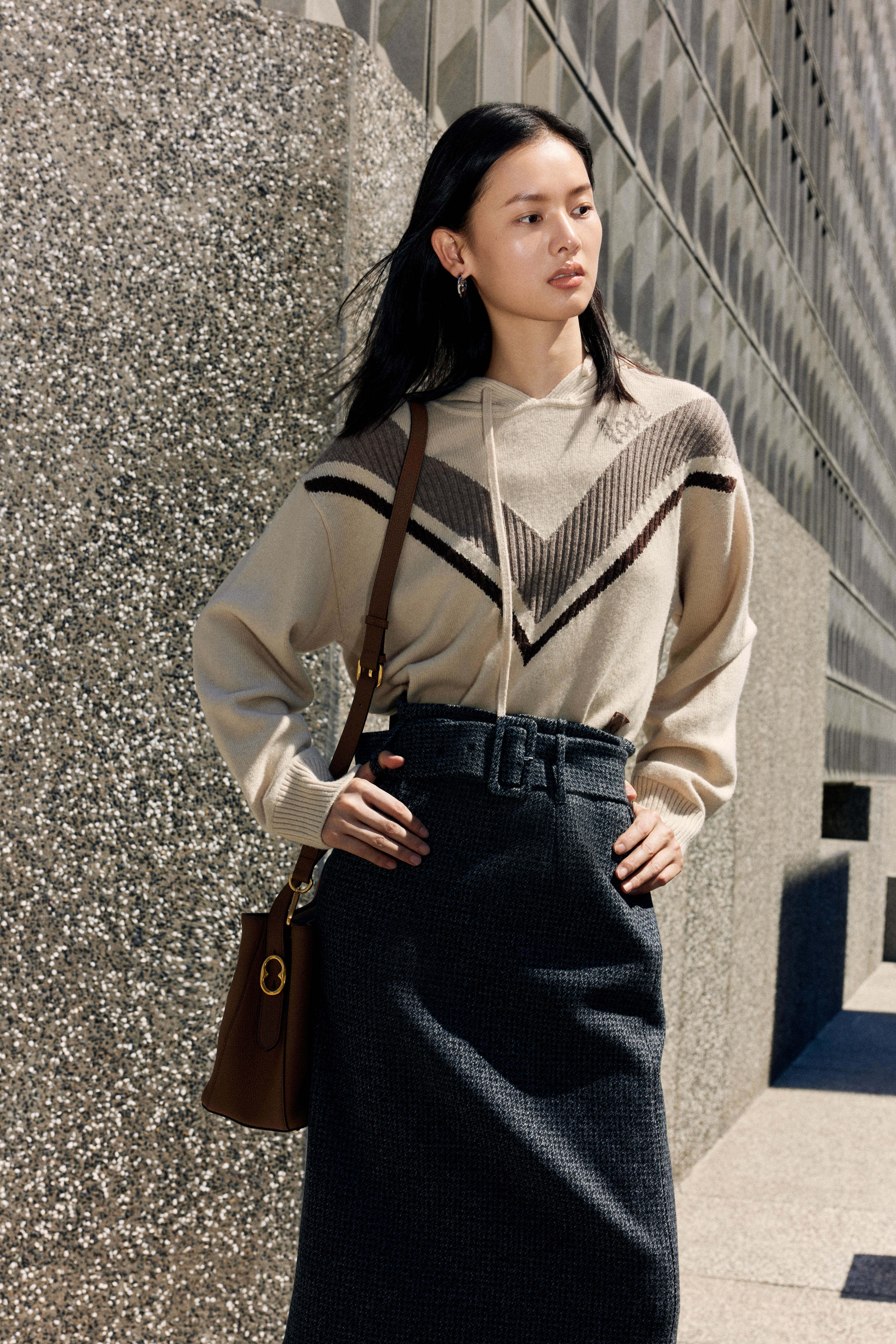 EP YAYING Yak Wool Knit Sweatshirt