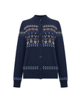 EP YAYING Folk Jacquard Cashmere Knit Cardigan