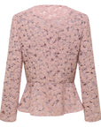 YAYING Peony Jacquard Textured Plush Jacket