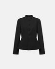 EP YAYING Chinese Stand-Collar Embroidered Wool Blazer EGLAW1105A