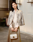 Yaying mulberry silk jacquard suit EPKPS1112BE