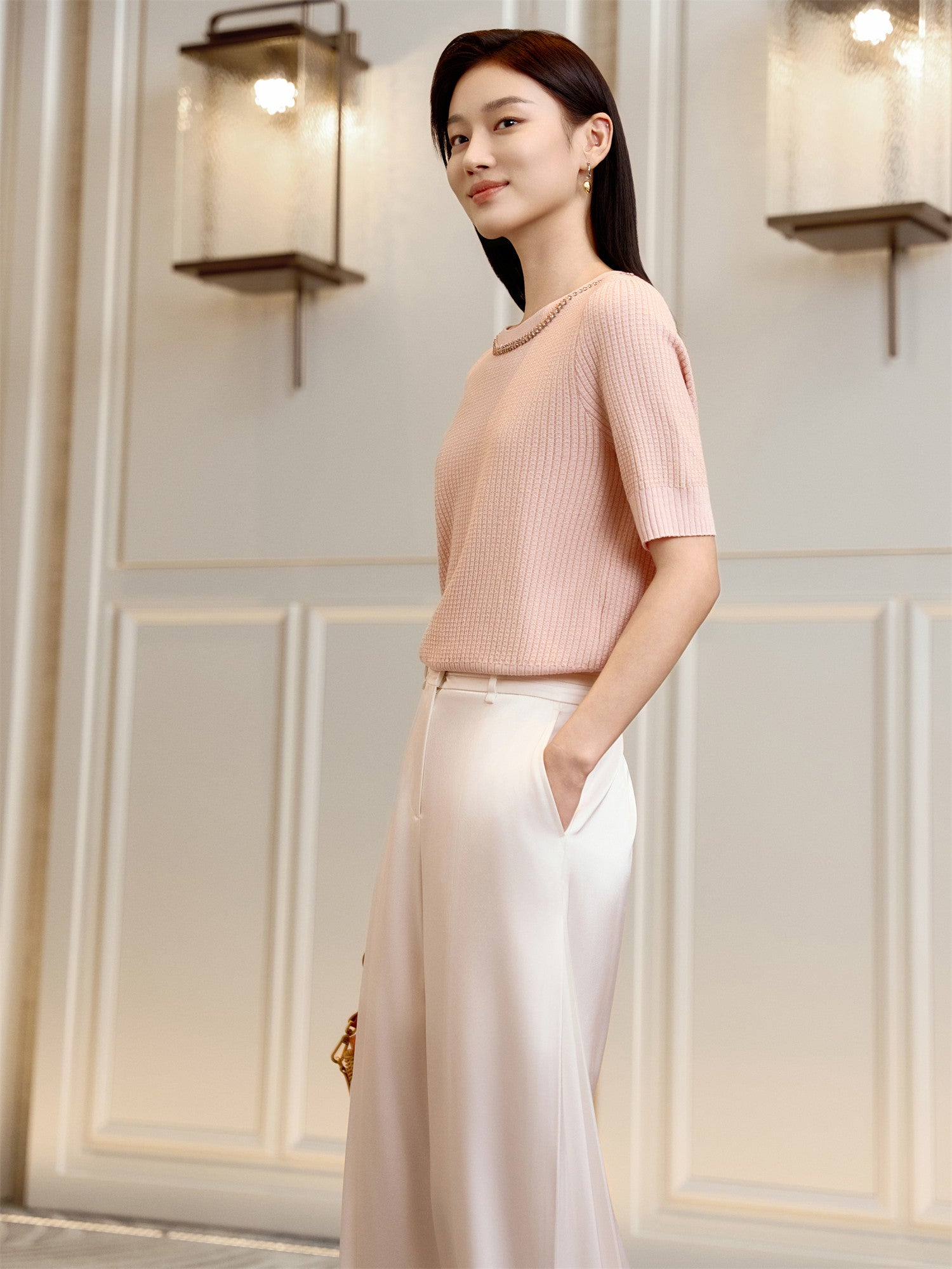 YAYING Short-Sleeve Knit Top