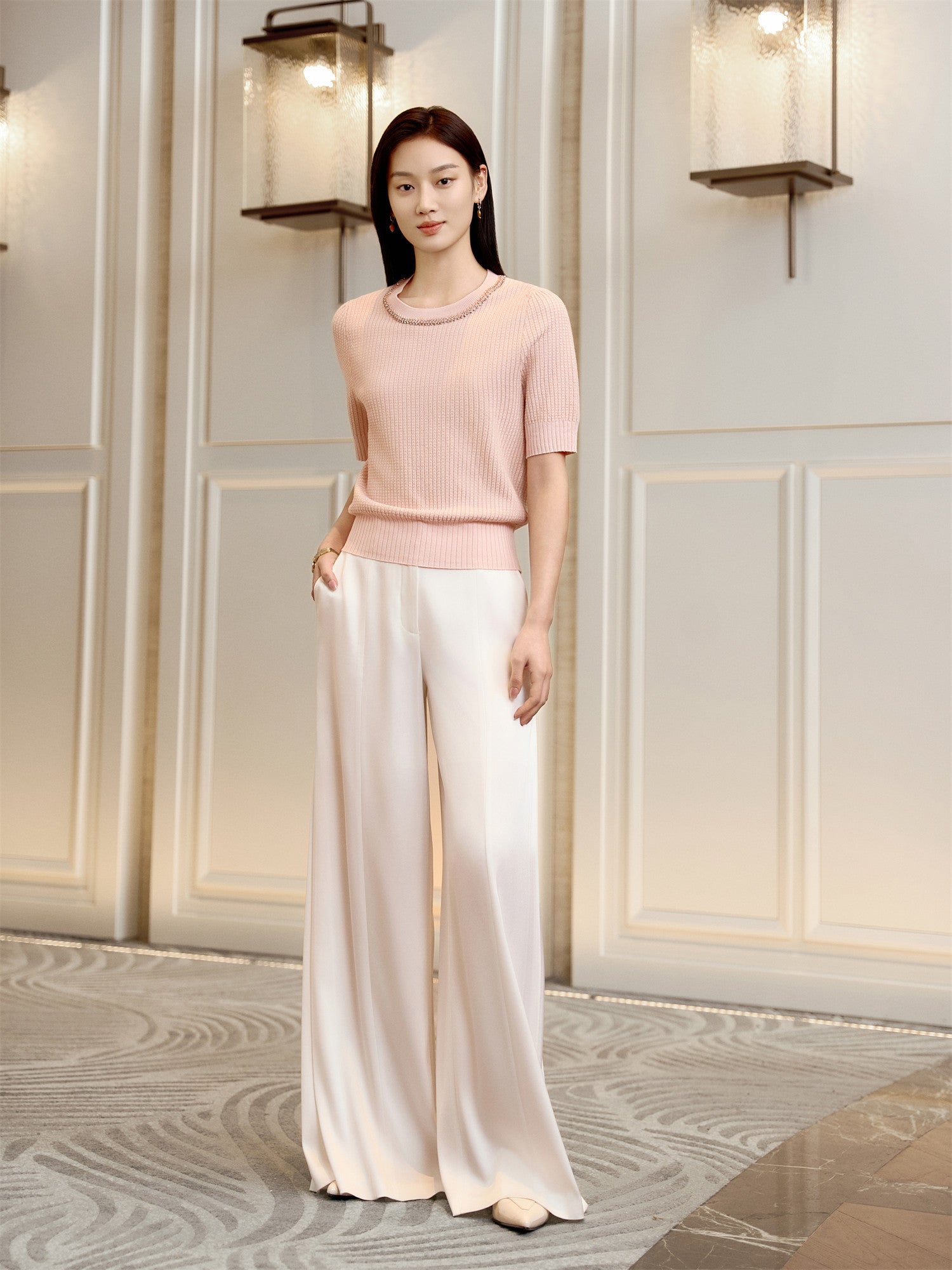 YAYING Short-Sleeve Knit Top