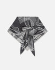 EP YAYING Lustrous Silk Double-Sided Triangle Scarf