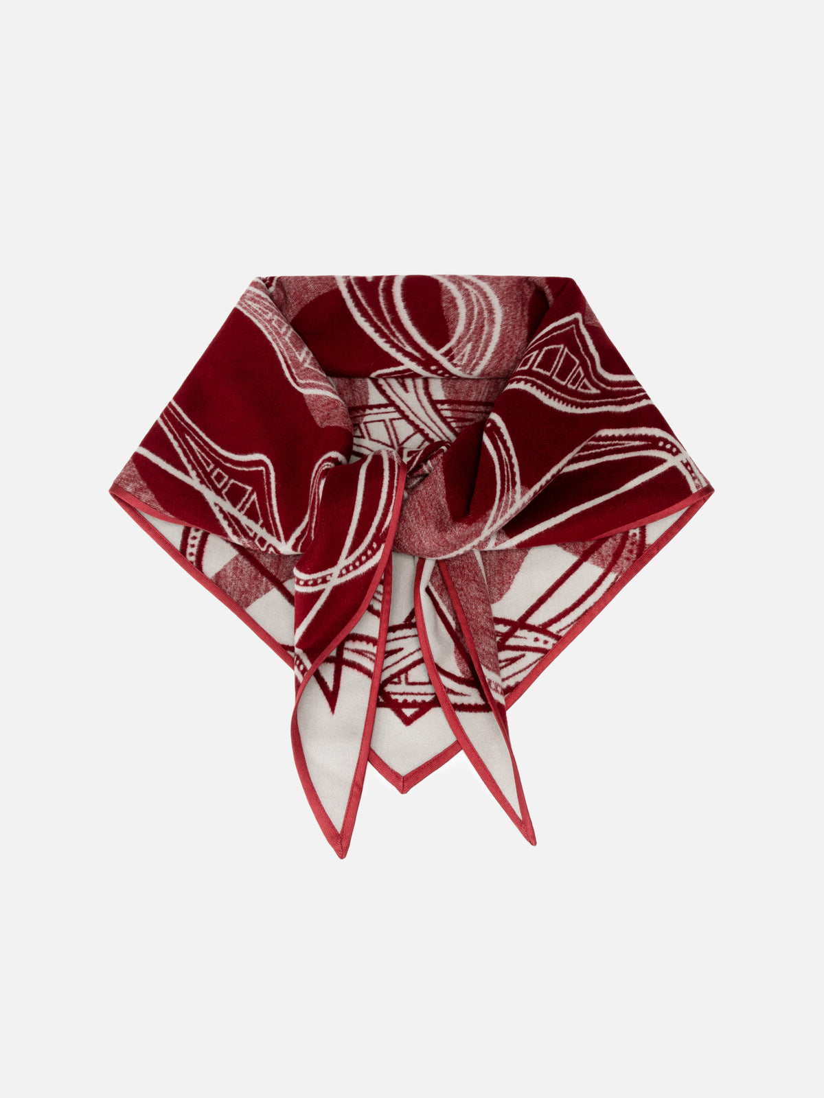 EP YAYING Lustrous Silk Double-Sided Triangle Scarf