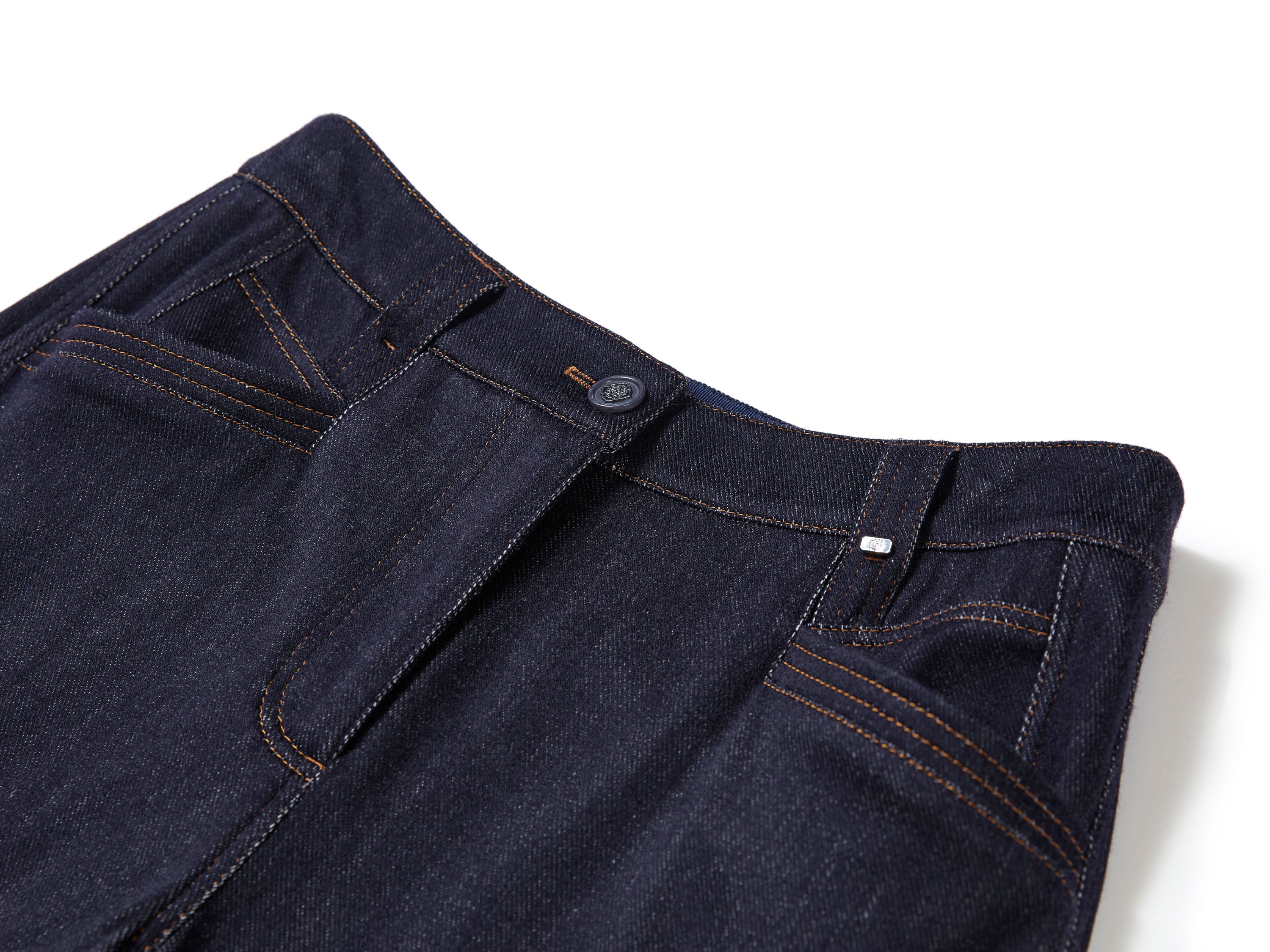 YAYING Cashmere Denim Straight-Leg Pants