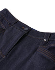 YAYING Cashmere Denim Straight-Leg Pants