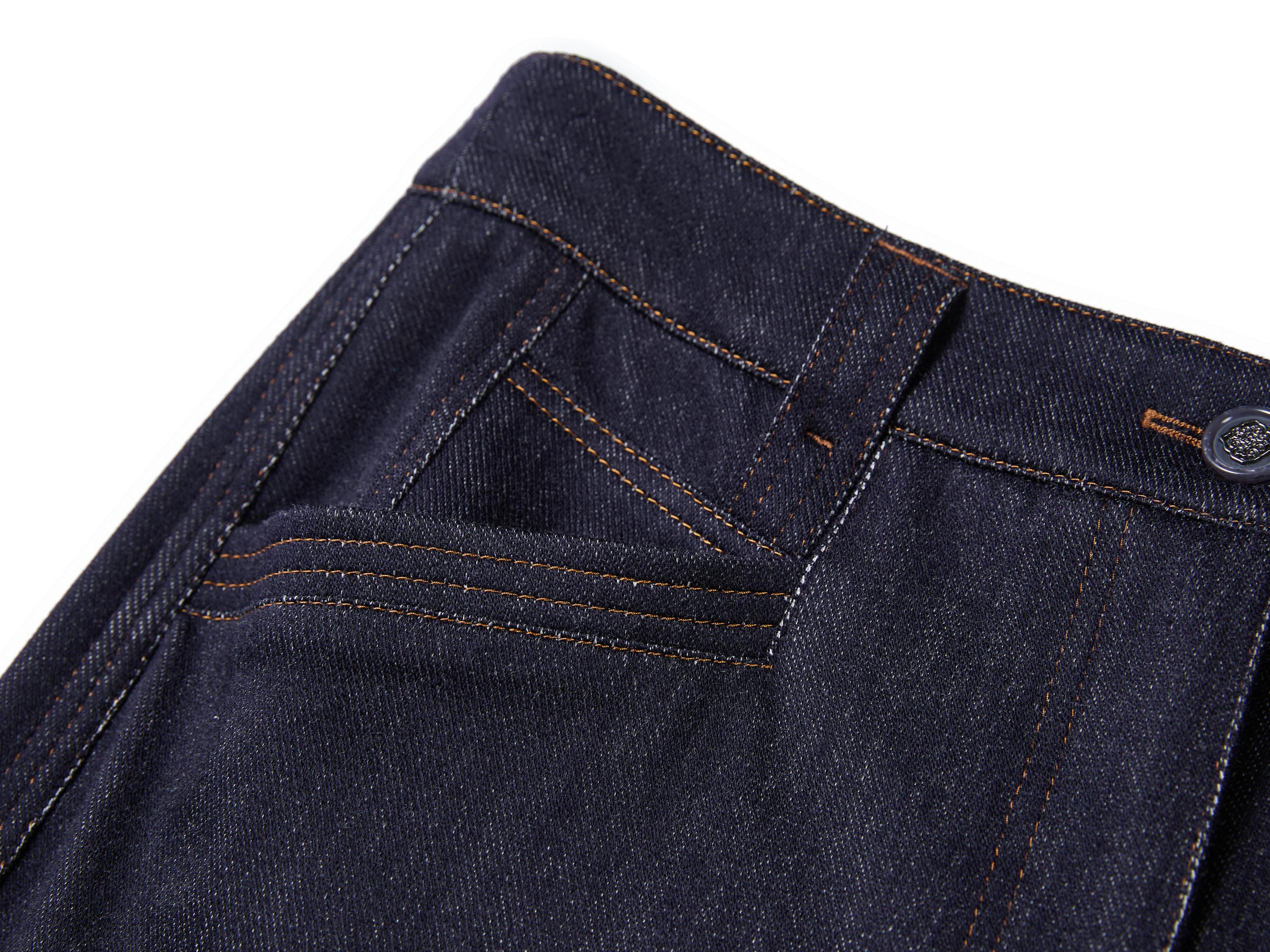 YAYING Cashmere Denim Straight-Leg Pants
