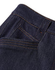 YAYING Cashmere Denim Straight-Leg Pants