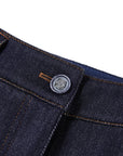 YAYING Cashmere Denim Straight-Leg Pants