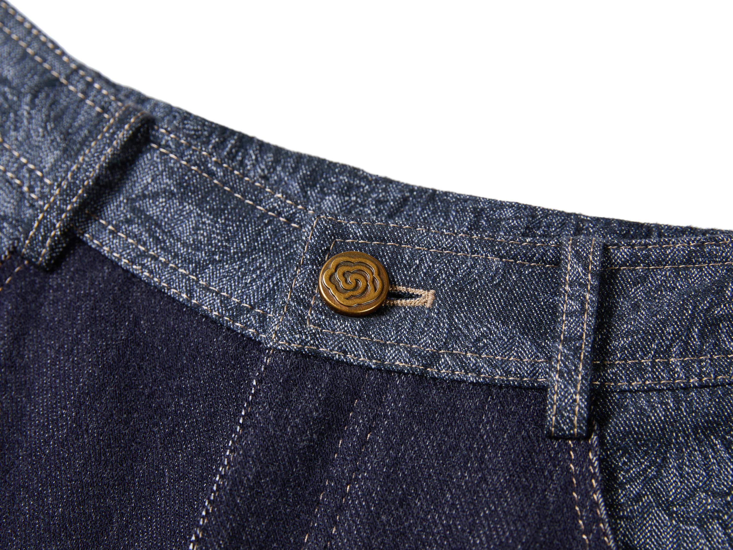 YAYING Long High-Waist Flared Denim Pants