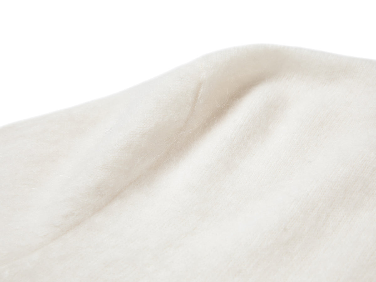 YAYING 100% Cashmere Round-Neck Relaxed Knit Top