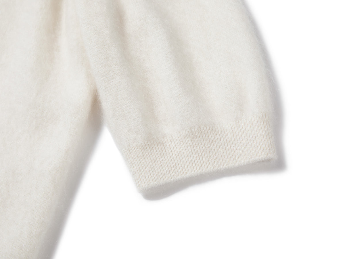 YAYING 100% Cashmere Round-Neck Relaxed Knit Top