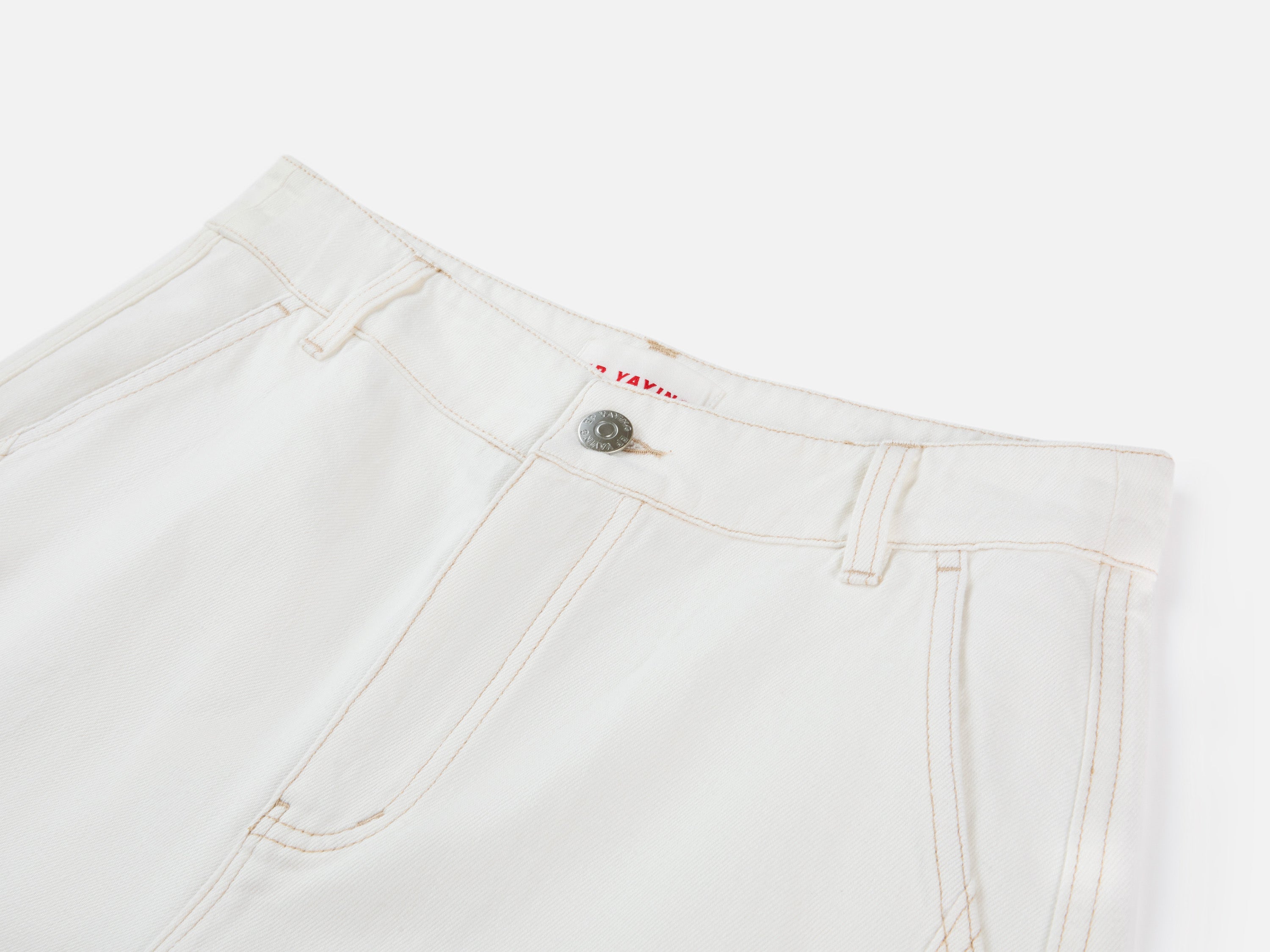 EP YAYING Tencel Linen High-Waist Wide-Leg Denim Shorts