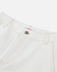 EP YAYING Tencel Linen High-Waist Wide-Leg Denim Shorts