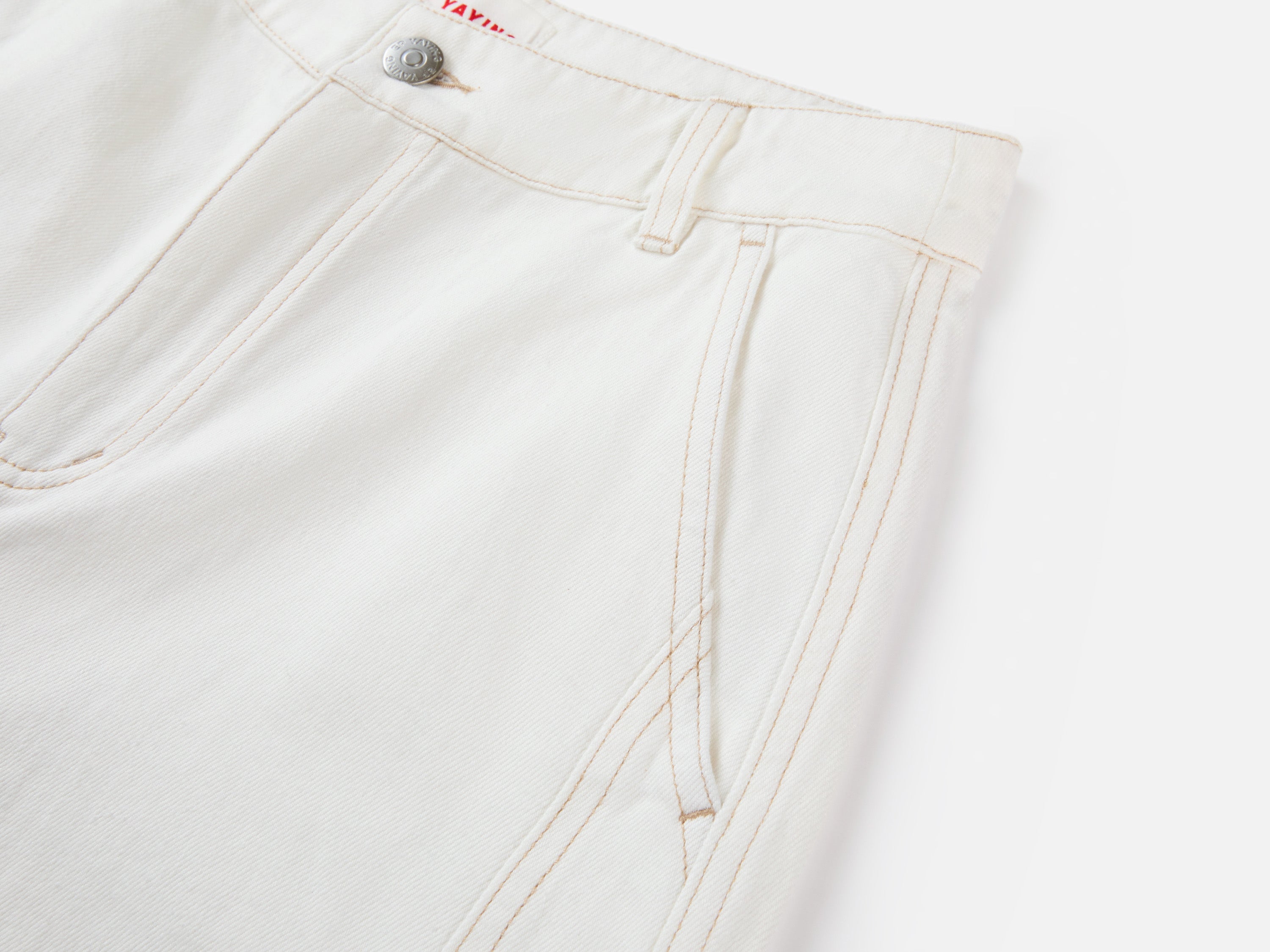 EP YAYING Tencel Linen High-Waist Wide-Leg Denim Shorts