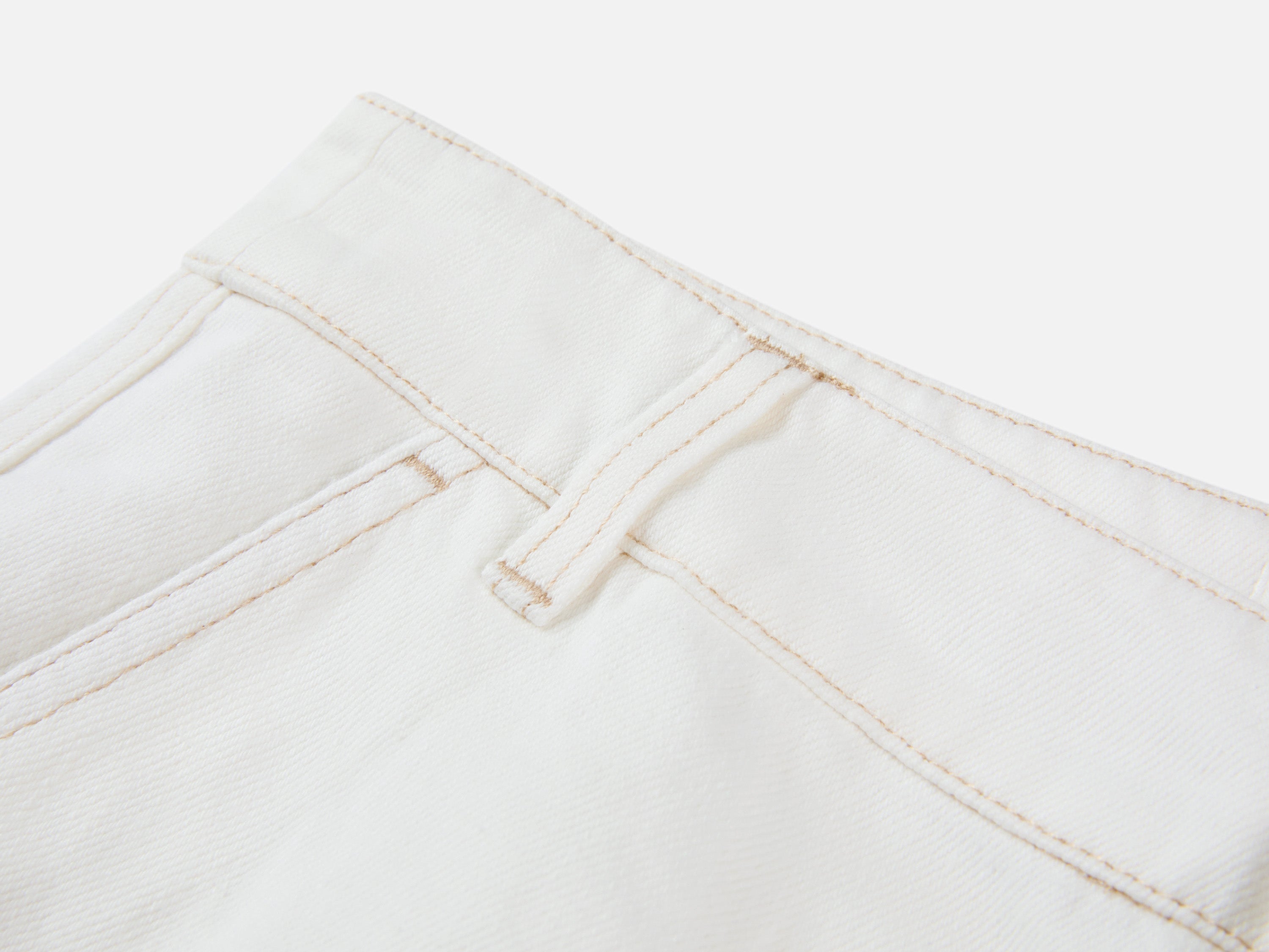 EP YAYING Tencel Linen High-Waist Wide-Leg Denim Shorts