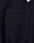 YAYING Color-Block Boucle Lapel Coat