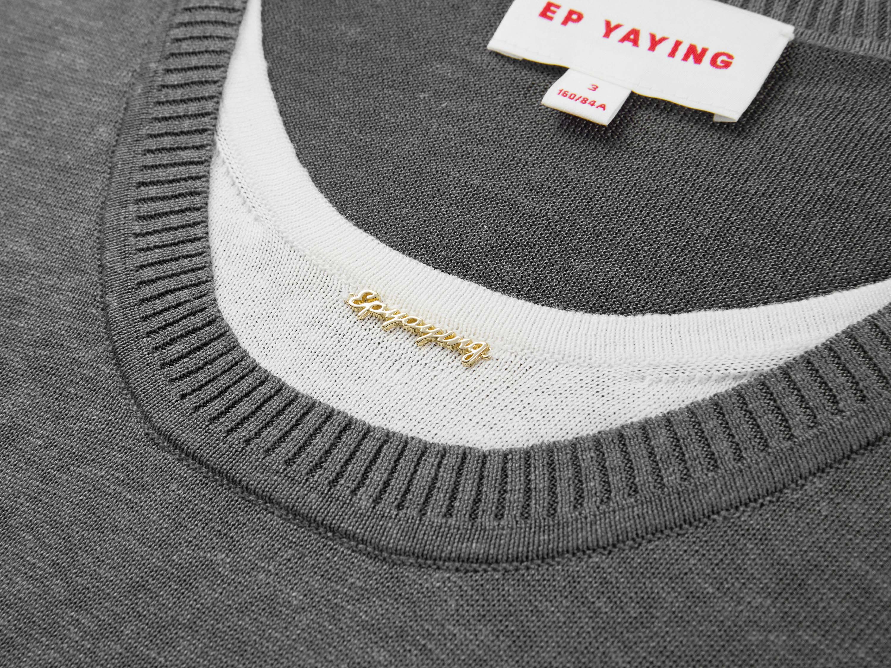 EP YAYING Drop-shoulder crewneck knit top