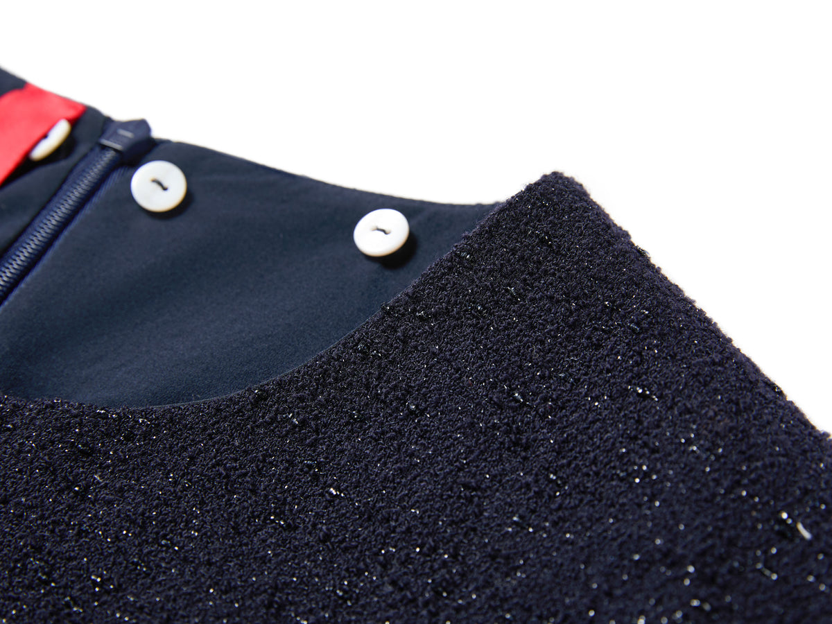 YAYING Navy Boucle Dress