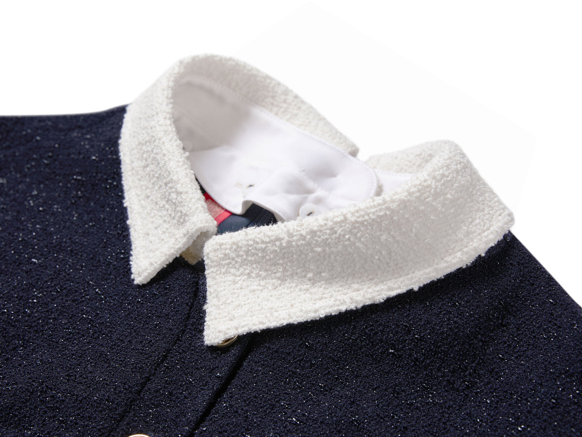 YAYING Navy Boucle Dress