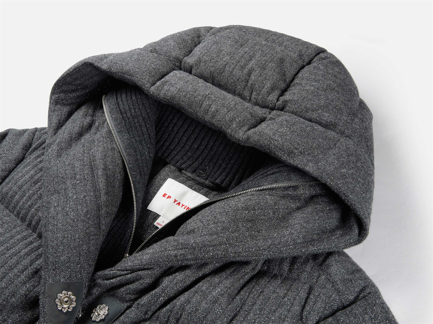 EP YAYING Wool-Blend Long Down Coat EGKIWY922AC