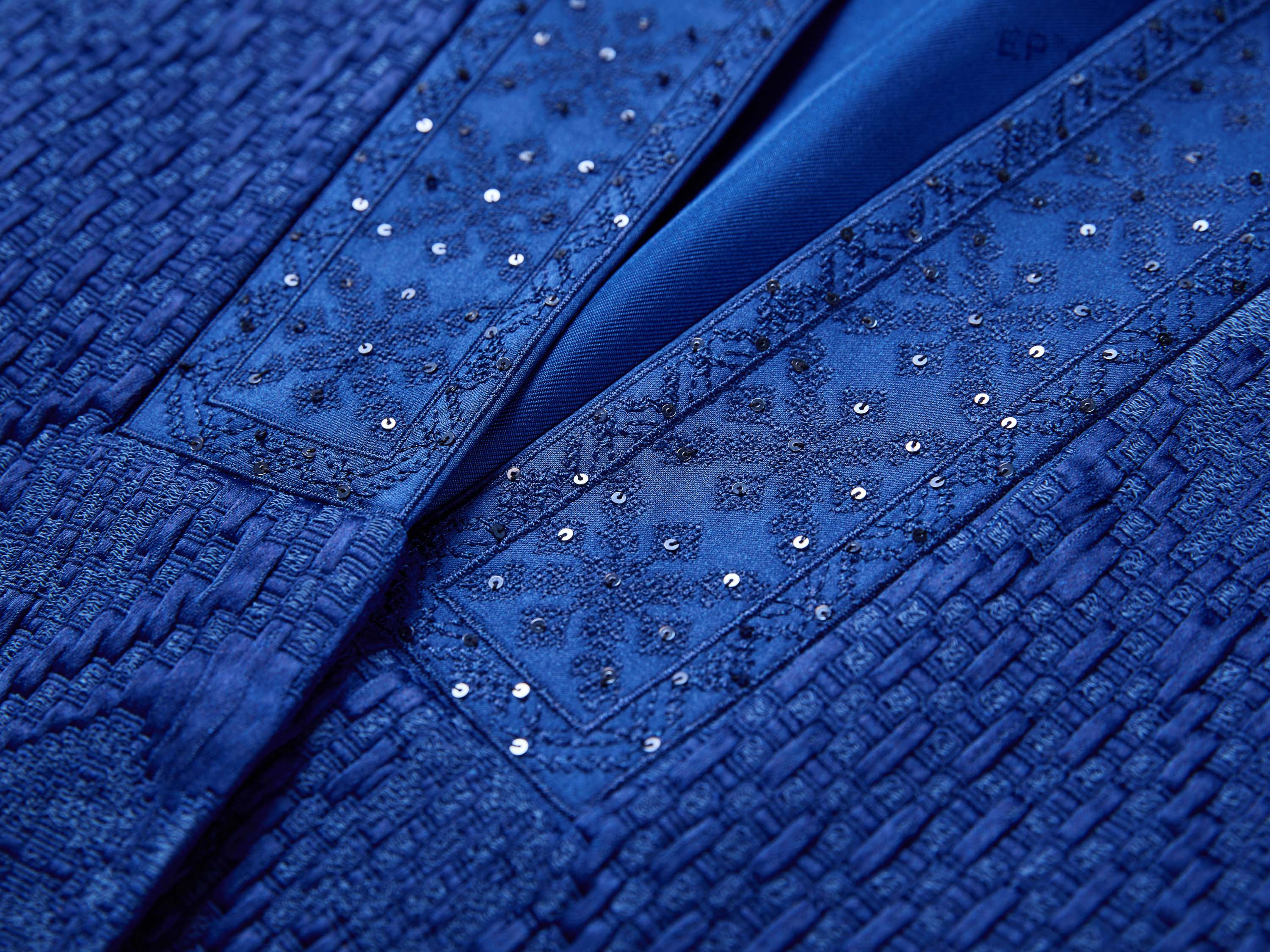 EP YAYING Blue Label Embroidered Oversized Jacket