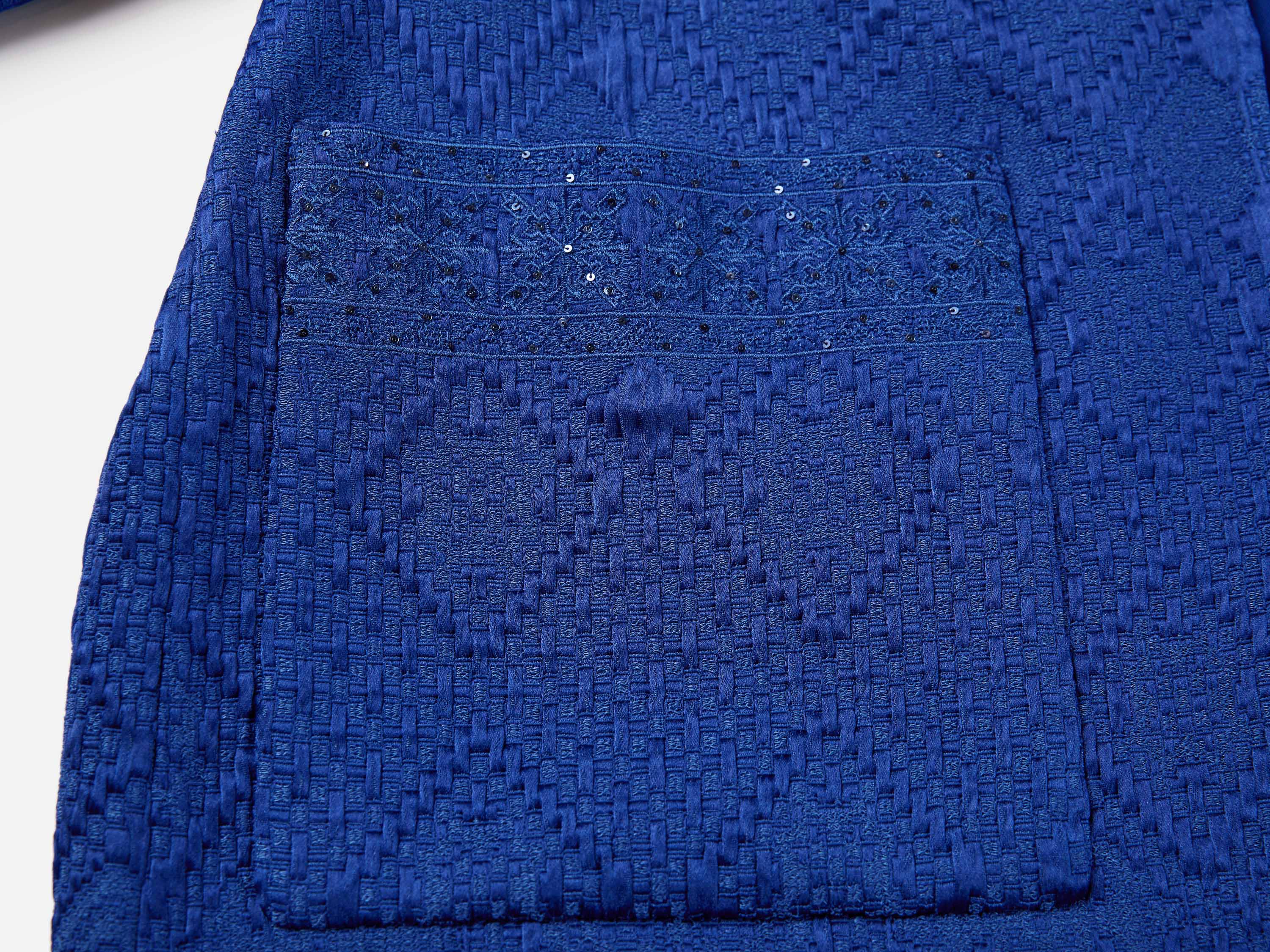 EP YAYING Blue Label Embroidered Oversized Jacket