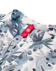 YAYING Soft Silk Coral Print Waist-Cinched Elegant Dress