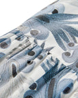 YAYING Soft Silk Coral Print Waist-Cinched Elegant Dress