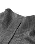 YAYING Linen Blend Plaid Waist-Cinched Trench Coat