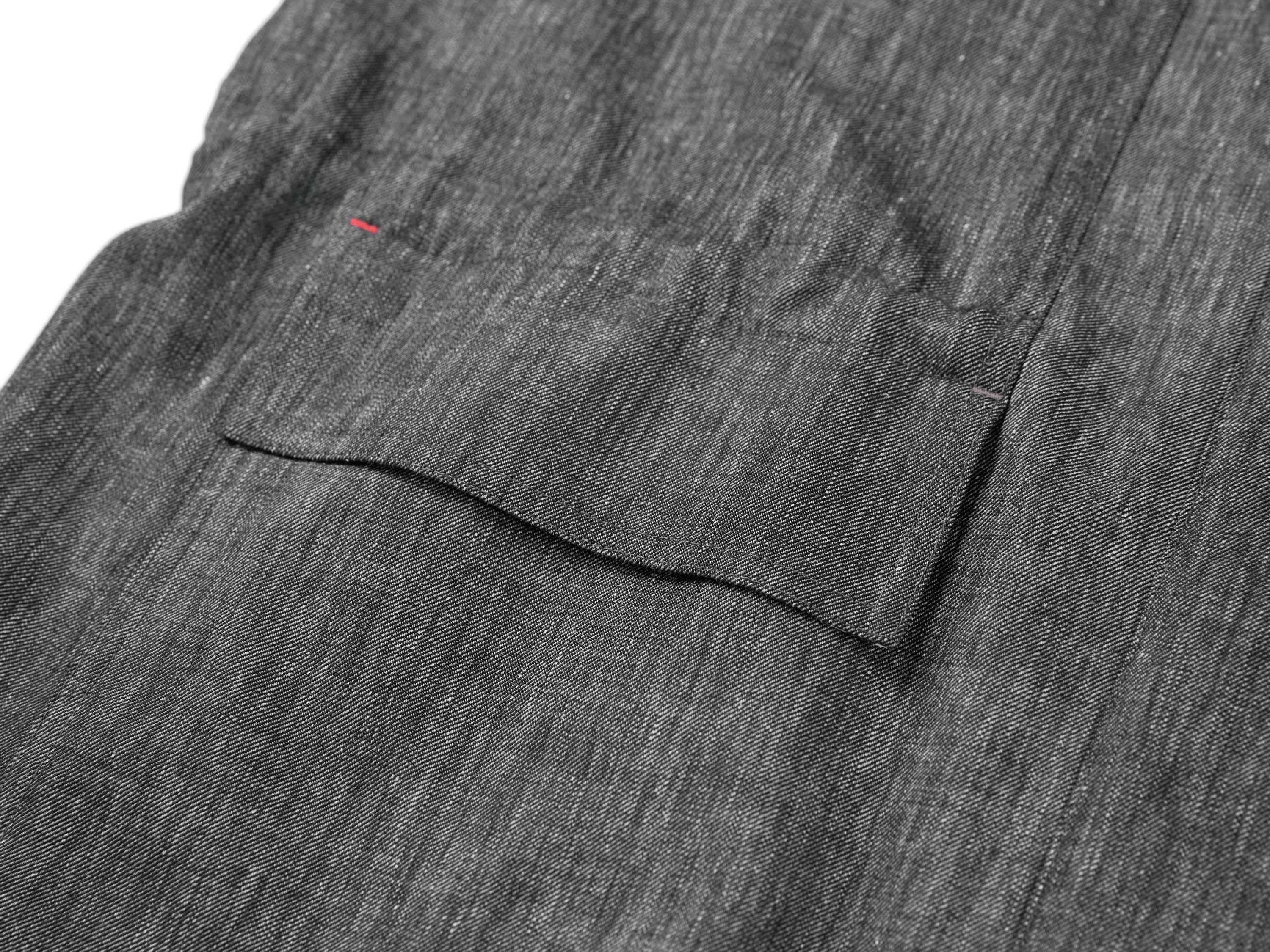 YAYING Linen Blend Plaid Waist-Cinched Trench Coat