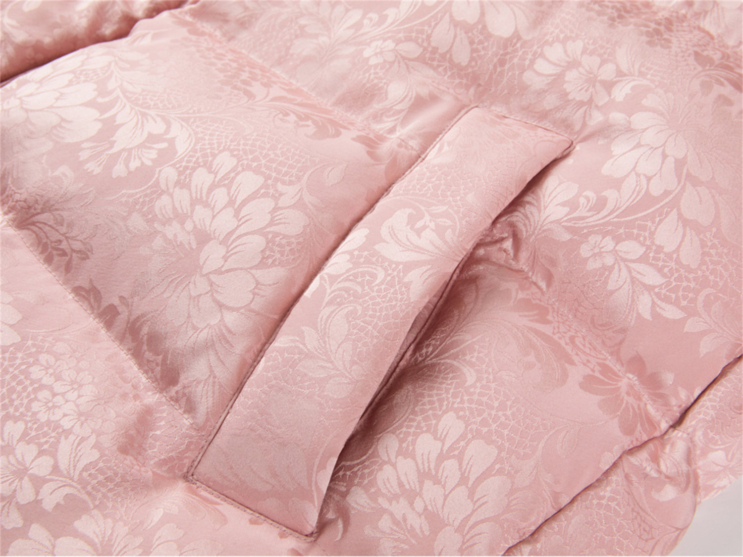 EP YAYING Silk Jacquard Down Coat EGKISY939AF