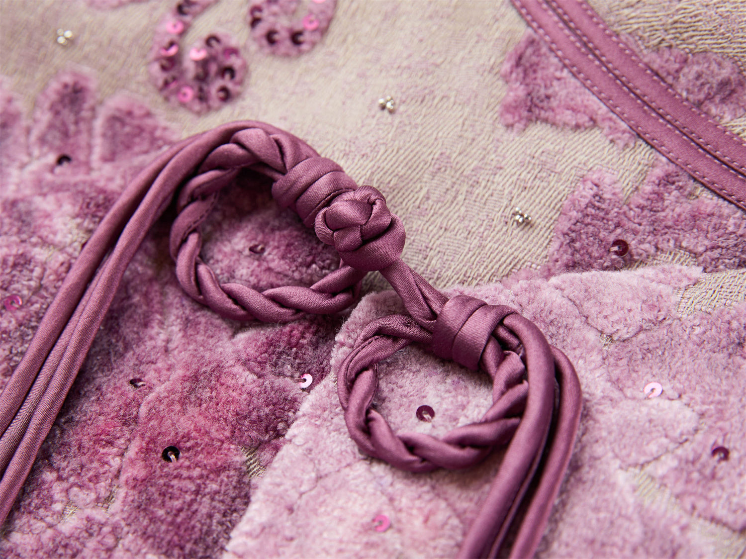 EP YAYING Velvet Peony Front-Closure Vest