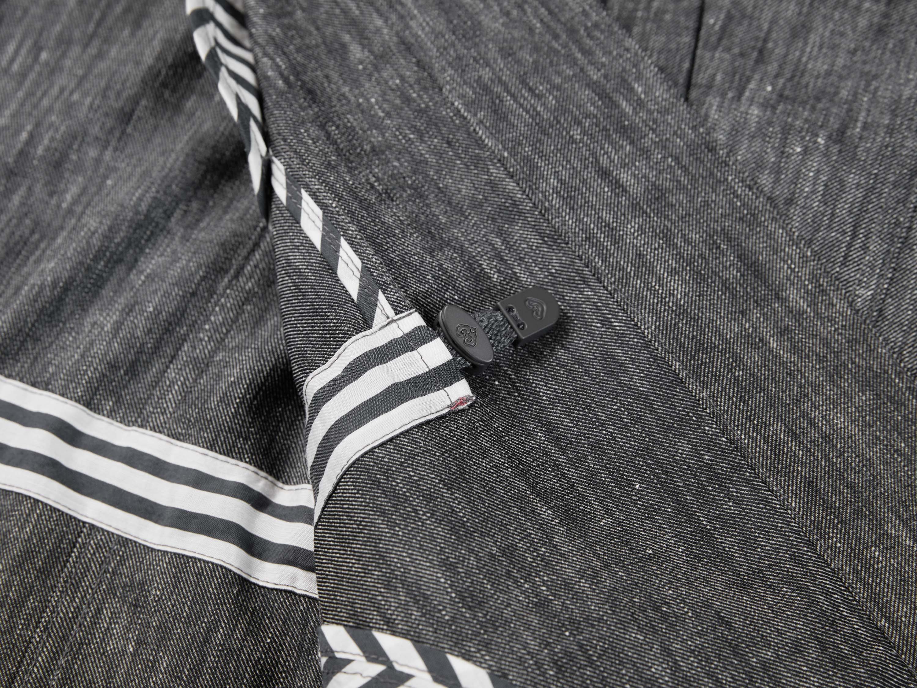 YAYING Linen Blend Plaid Waist-Cinched Trench Coat