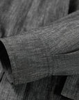 YAYING Linen Blend Plaid Waist-Cinched Trench Coat