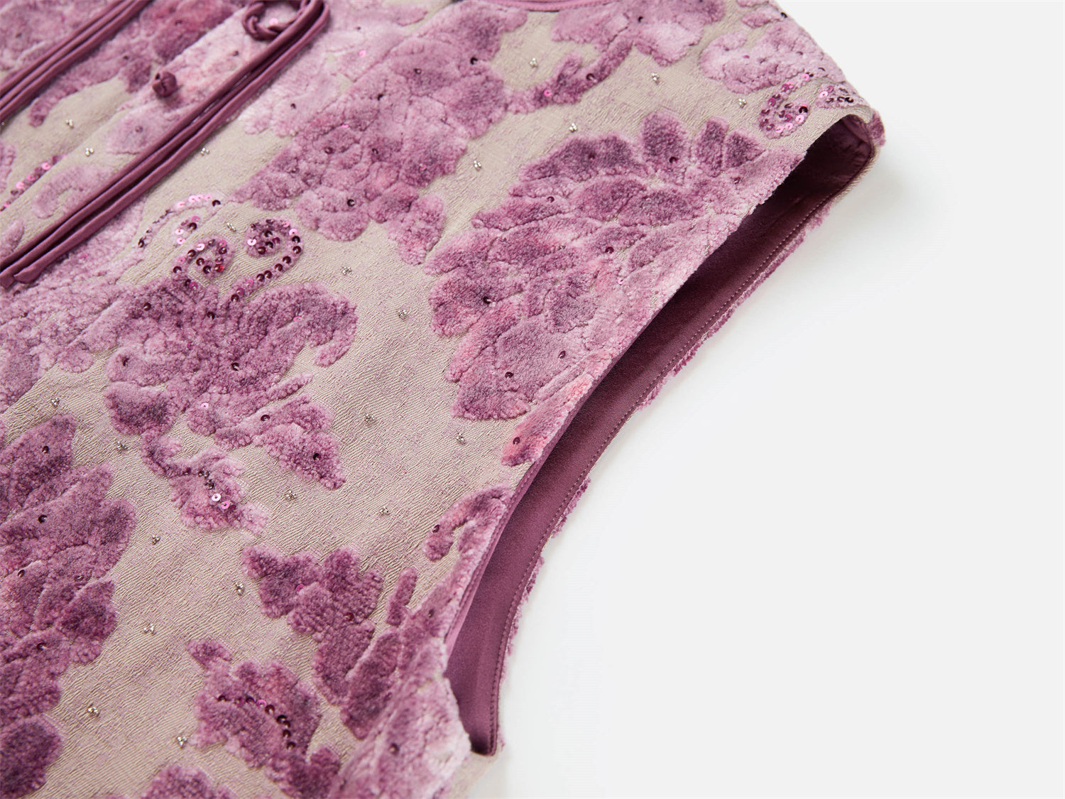 EP YAYING Velvet Peony Front-Closure Vest