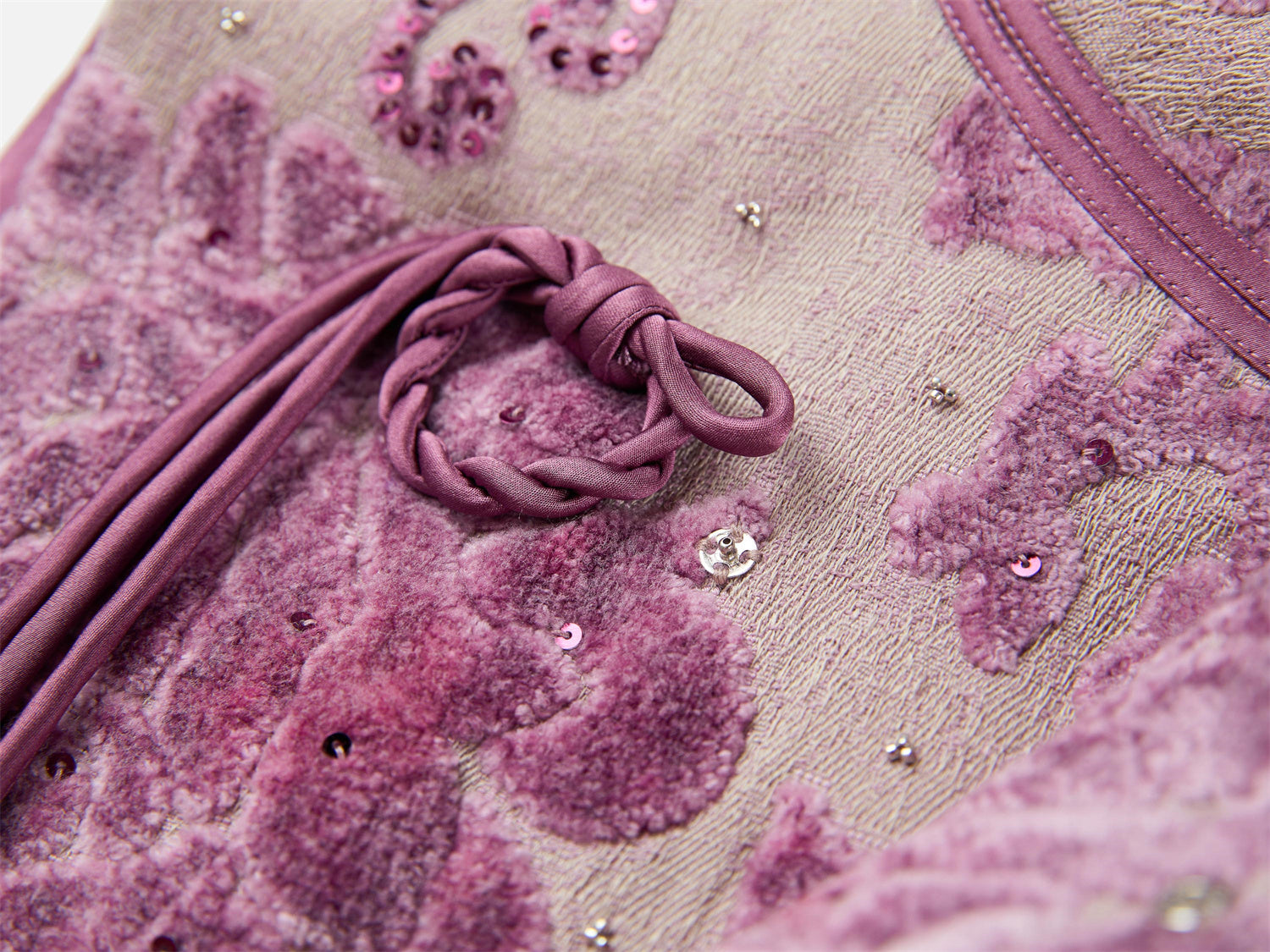 EP YAYING Velvet Peony Front-Closure Vest