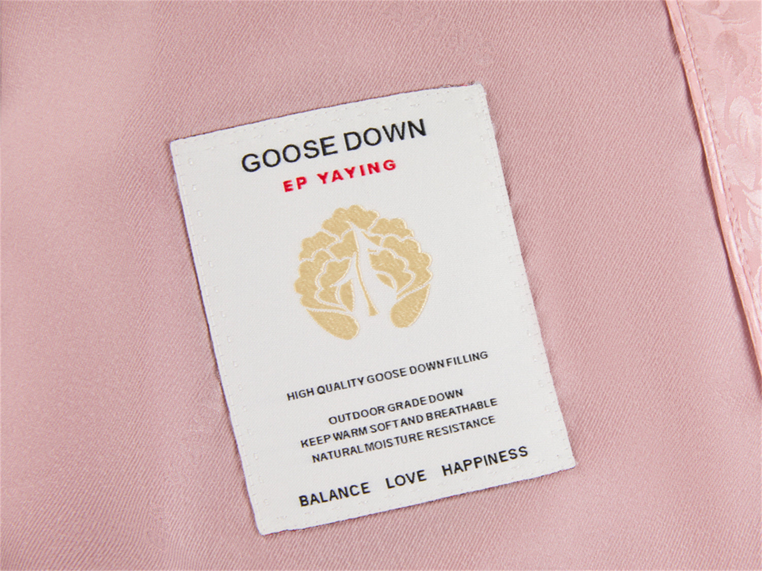 EP YAYING Silk Jacquard Down Coat EGKISY939AF