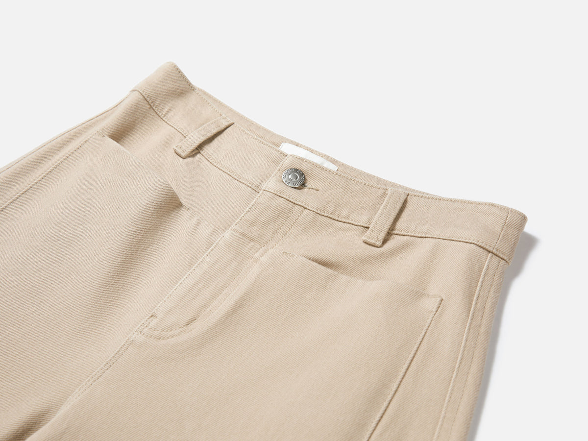 EP YAYING Long-Staple Cotton High-Waist Wide-Leg Jeans