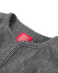 YAYING Linen Blend Short Round Neck Vest Jacket