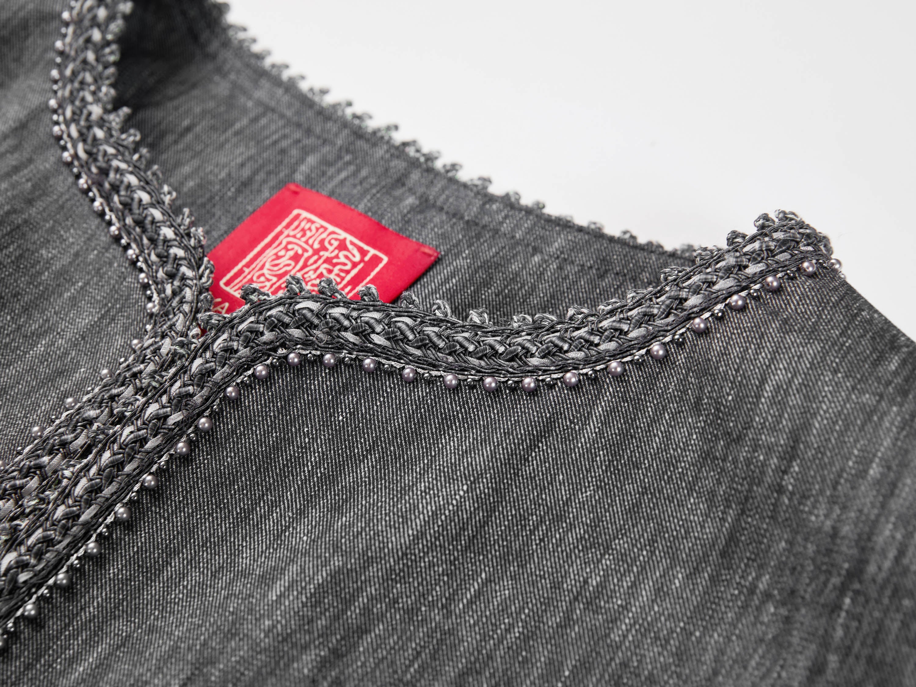 YAYING Linen Blend Short Round Neck Vest Jacket