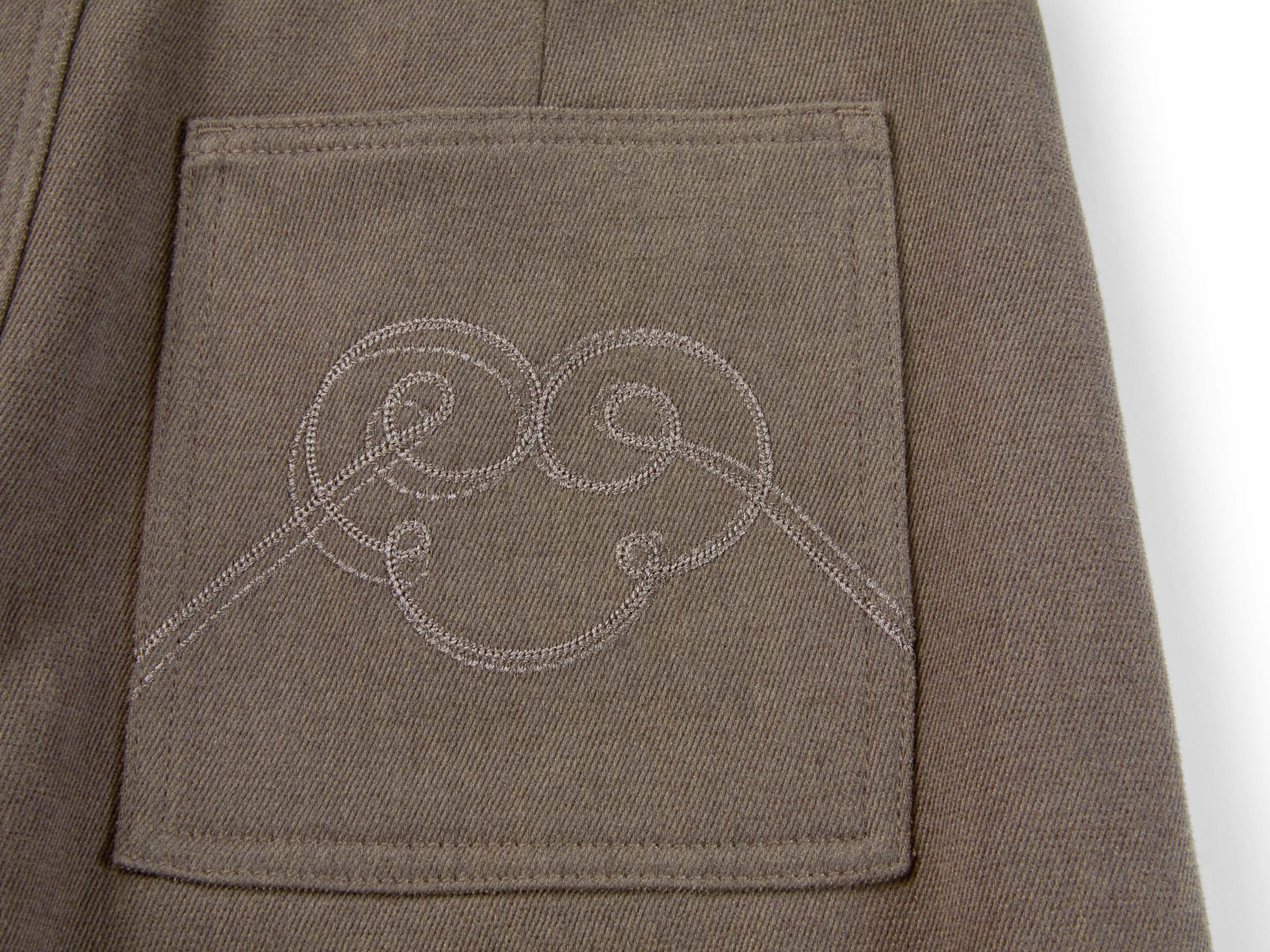 YAYING Wool Twill High-Waist Tapered Pants