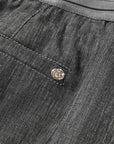 YAYING High Waist Linen Blend Straight-Leg Tailored Pants