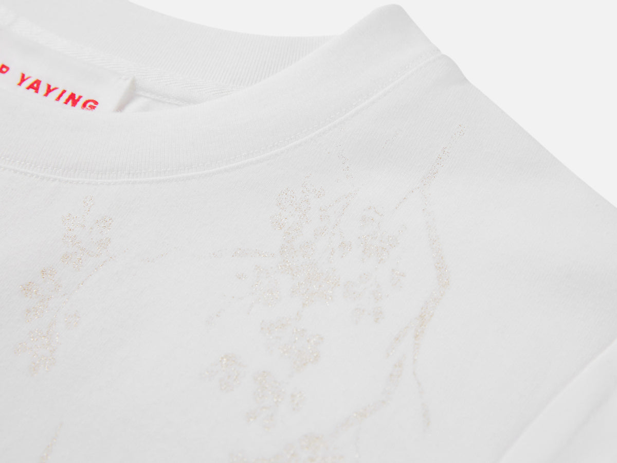 EP YAYING Cotton Printed Slim-Fit Short-Sleeve T-Shirt